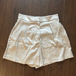 Women's Abercrombie Cream Satin Shorts